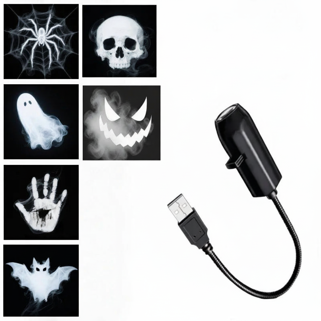 6 Styles Blanc - Projecteur Halloween