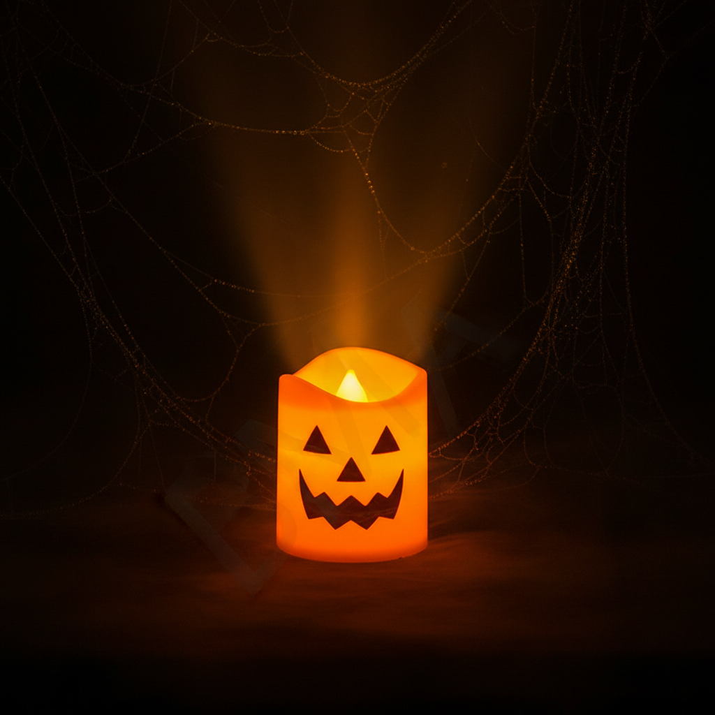 LED Flameless Halloween Candles – Pumpkin, Skull & Ghost