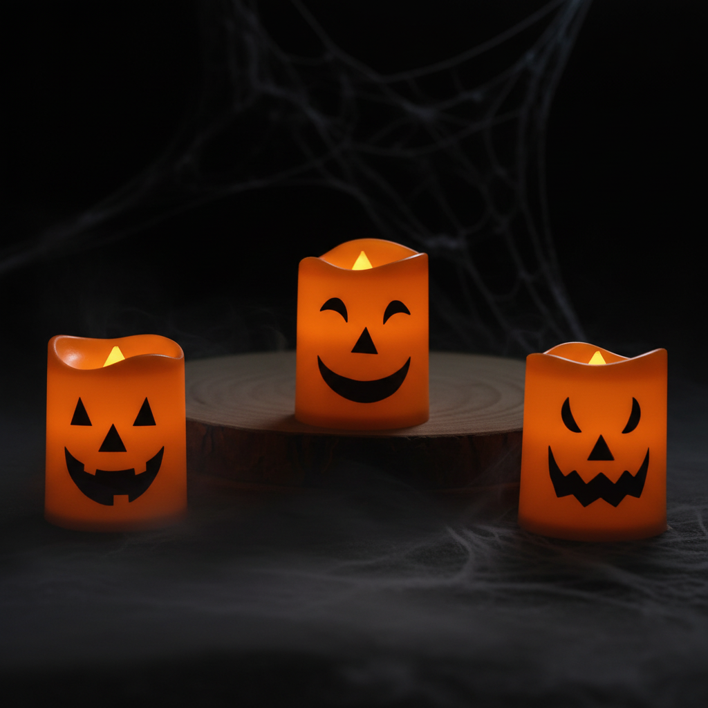 Kit Halloween GlowFright 🎃 - Masque + Lanterne + Bougies
