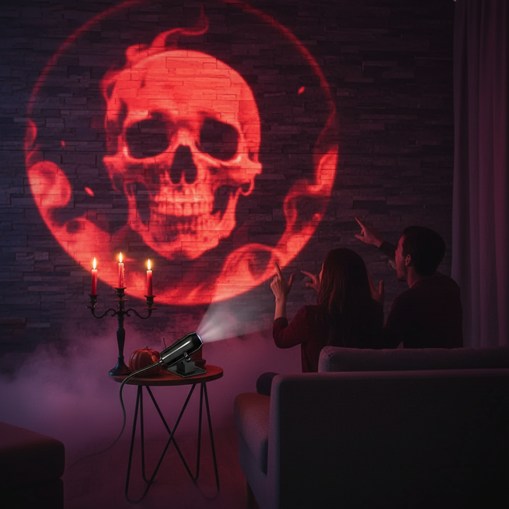 Projecteur Halloween - Lifestyle Crâne Rouge